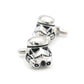 GAUEIOUR Stormtrooper Cufflinks,Fashion Movie Accessories Cufflinks, Men's Personalized Shirt Accessories Sleeve Studs, Men's Cufflink Gifts (Silver)