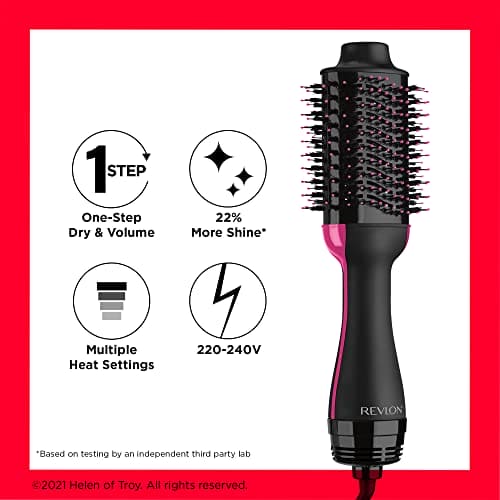 Revlon One-Step hair dryer and volumiser for mid to long hair (One-Step, 2-in-1 styling tool, IONIC and CERAMIC technology, unique oval design) RVDR5222