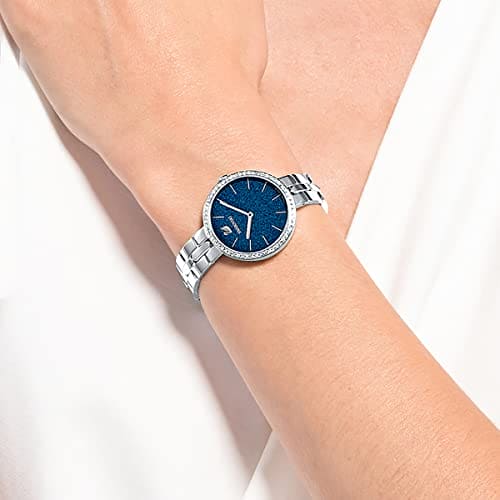 Swarovski Cosmopolitan watch, Metal bracelet, Blue, Stainless steel