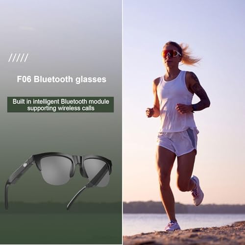 Smart Sunglasses Bone Conduction, Wireless Uv Block Sports Glasses, Bone Conduction Tech Outdoor Use, High Performance Smart Eyewear, Uv-resistant Sports Sunglasses for Walking, Riding