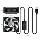 ELUTENG 80mm USB Fan 5V with L/M/H 3 Adjustable Speed, USB PC Computer Fan 80mm USB Electronic Cooling Fan 2900RPM with Metal Grill for Laptop/TV Box/AV Cabinet/PS4/Router