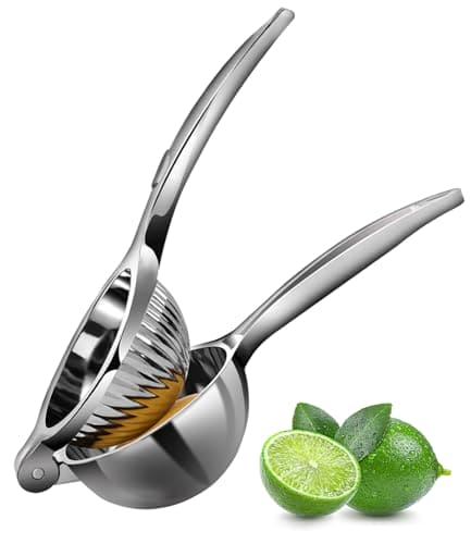 Rekix Lemon Squeezer, Heavy Duty Lemon Juicer, Stainless Steel Lime Squeezer, Manual Citrus Press, Orange Juicer Handheld, Hand Press Fruit Juicer, Exprimidor De Limones