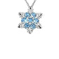 Snowflake Pendant Necklace Plated Silver Crystal Rhinestones Pendant Necklace for Women Girl