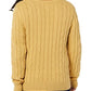 Amazon Essentials Men's Cable Knit V-Neck Jumper, Tan, XXL