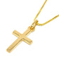 Strictly Gifts Delicate 9 Carat Gold Hallmarked Cross Crucifix Pendant on Chain for Women and Girls Daughter Christening Baptism with Gift Box