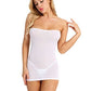 ranrann Women's See Through One Piece Bodycon Mini Tube Dress Nightclub Teddy Lingerie Dresses White Seamless One_Size