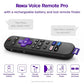 Roku Voice Remote Pro | Rechargeable TV Remote Control with Hands-free Voice Controls, Headphone Mode & Lost Remote Finder - Replacement Remote Compatible with Roku TV, Roku Players, & Roku Audio