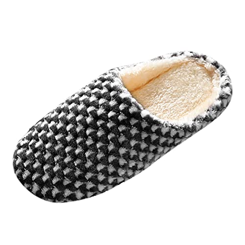 Under 8.99 Fall Winter Fuzzy Slippers For Women Gifts For Her 2022 New Polka Dot Mute Japanese Indoor Slippers Wooden Floor Home Non Slip Couple Men And Women Plus Size Cotton Slippers Promotion Sale