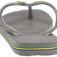 Havaianas, Unisex Adults, Brasil Logo, Flip Flop, Steel Grey/Steel Grey, 4.5/5 UK