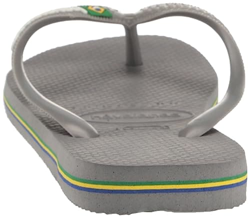 Havaianas, Unisex Adults, Brasil Logo, Flip Flop, Steel Grey/Steel Grey, 4.5/5 UK