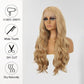 Salomezklm Honey Blonde Wigs, Long Wavy Blonde Lace Front Wigs for Women, Ombre Blonde Body Wave 13x4 HD Lace Front Wig Heat Resistent Synthetic Wig for Daily Use 24inch