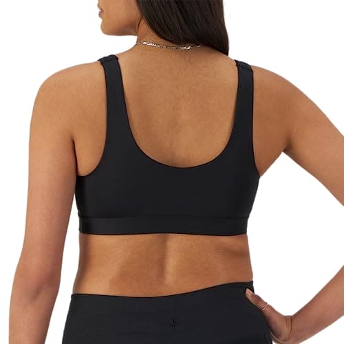 Champion Sports, Soft Touch, Moisture-Wicking, Moderate Support Bra for Women (Plus, Black C, Medium