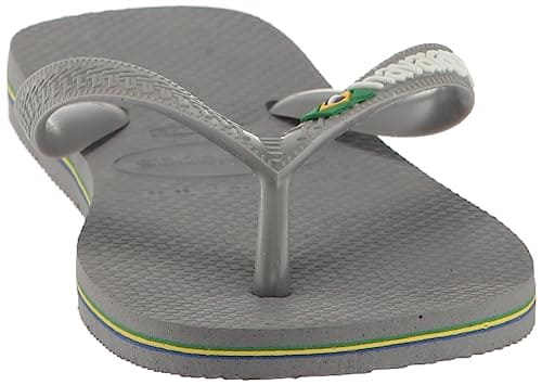 Havaianas, Unisex Adults, Brasil Logo, Flip Flop, Steel Grey/Steel Grey, 4.5/5 UK