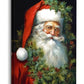 GLOKAKA Santa Claus Wall Art Christmas Santa Claus Portrait Painting Picture Poster Wall Decor Print Canvas Christmas Decorations New Year Artwork for Living Room Decoration