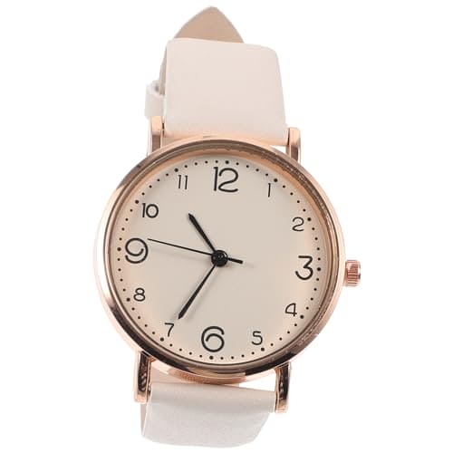 POPETPOP for Women Quartz Women Watch - Simple Girls PU Leather Strap Wrist Watches Casual Wristwatch Gifts for Teens Girls Ladies