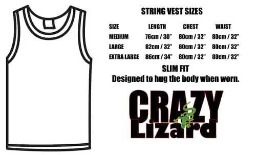 CRAZY LIZARD Jamaica String Vest in Classic Jamaica String Vests. Mesh Marina Vests Men with Rasta Colours Rasta String Muscle Vest Jamaican Clothing Mesh Marina