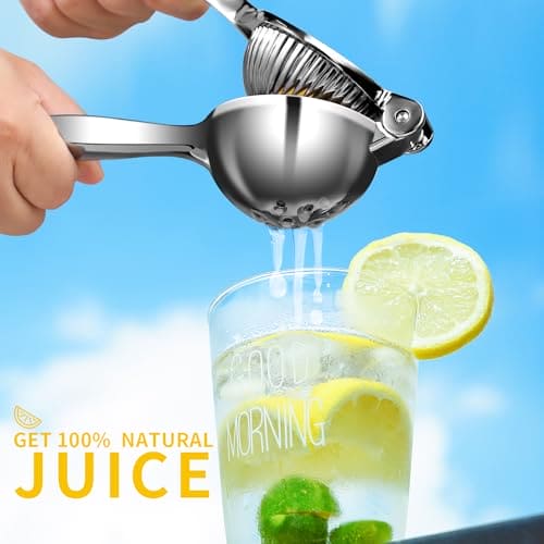 Rekix Lemon Squeezer, Heavy Duty Lemon Juicer, Stainless Steel Lime Squeezer, Manual Citrus Press, Orange Juicer Handheld, Hand Press Fruit Juicer, Exprimidor De Limones