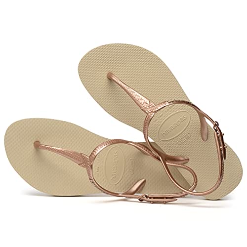 Havaianas Twist (Mini Me) Flat Sandal, Sand Grey, 8/9 UK Child