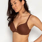 Smart & Sexy Everyday Invisitble Full Coverage T-Shirt, Underwire Bras for Women, Chocolate