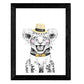 Nacnic Set of 4 prints of Animals Children Tones Yellows in A3 size, Poster. Frameless