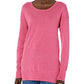 Amazon Essentials Women's Lightweight Long-Sleeved Scoop Neck Tunic Jumper (Available in Plus Size), Pink Heather, L