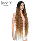 Joedir Lace Front Wigs 38 Inches Middle Part Curly Wavy Wig Super Long Curly Wigs for Women T-Part Lace Front Wig HD Transparent Synthetic Wig with Baby Hair(Ombre Hondy)