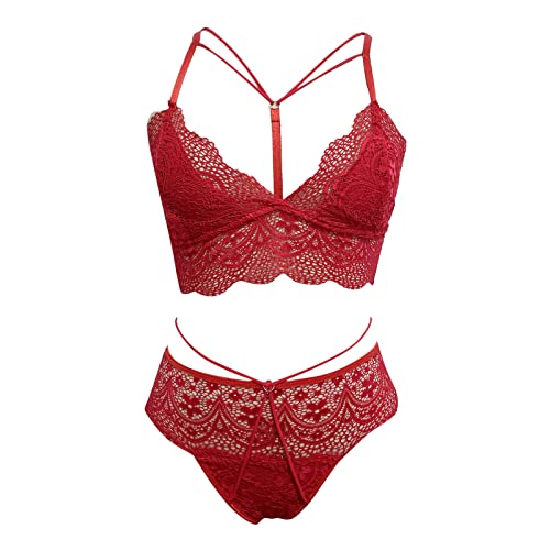 WKAYsIV Nightwear-Nightgown-Sleepwear-See-Through Sexy Lingerie for Women sets for Women Lace Dress with Thong Nightwear V Neck Nightgown Mesh Sleepwear Set Lingerie Corset Dress XXL 0.99 Red