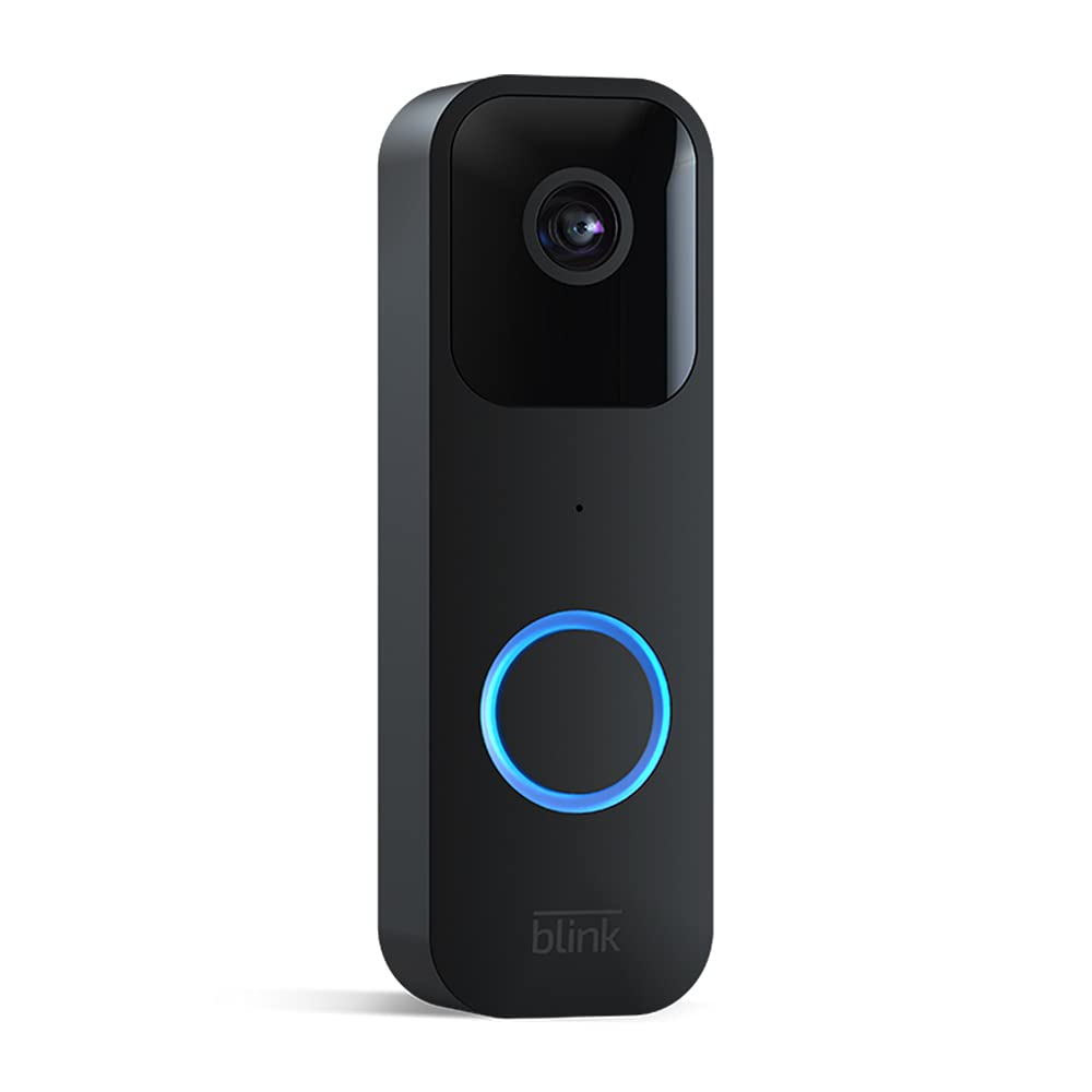 Blink Video Doorbell | Two-way audio, HD video, long-lasting battery life, motion detection, chime app alerts, Works with Alexa (Black)