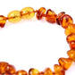 SilverAmber Jewellery UK New Baltic Amber Anklet Bracelet Cognac - Handmade 100% Genuine Amber Polished Beads - Premium Quality - Sizes 12-27 CM - (Size: 12 CM)