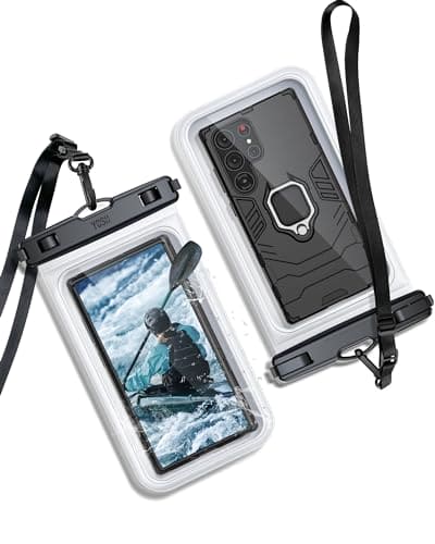 YOSH Waterproof Phone Pouch Large up to 9.0" [Specially for Big Phone], 2-Pack Waterproof Phone Case for Swimming, Dry Bag Upgraded Lanyard for iPhone 16 15 14 13 12 Pro Max Samsung S24 S23 S22 Ultra