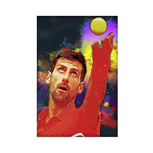 Novak Djokovic Tennis Poster Pop Art 1 Canvas Wall Art Decor Paintings for Living Room Home Decoration 12×18inch(30×45cm) Unframe-style1