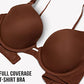 Smart & Sexy Everyday Invisitble Full Coverage T-Shirt, Underwire Bras for Women, Chocolate