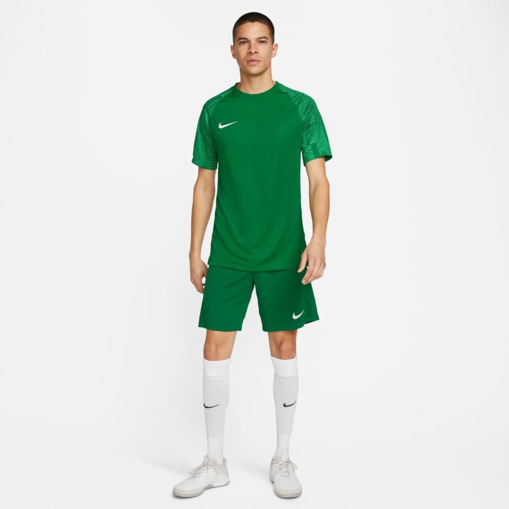 NIKE DH8031-302 M NK DF Academy JSY SS T-Shirt Men's Pine Green/Hyper Verde/White Size M