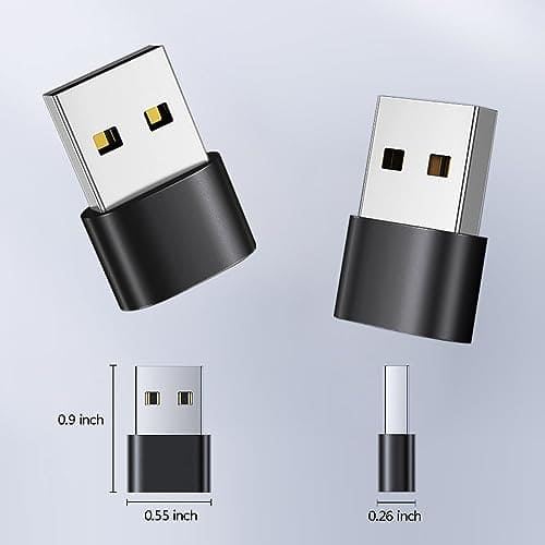 USB to USB C Adapter USB C Female to USB Male Adapter USB A to USB C Adaptor Type C to USB Converter for Apple iWatch 8 7,iPhone 11 12 13 14 Max Pro,iPad Air 4 5 Mini 6,Samsung Galaxy S23 S22 (4 Pack)