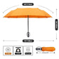 ZOMAKE Compact Umbrella, Auto Open & Close Travel Folding Umbrella, Windproof Fast Drying Umbrella with 10 Ribs, Slip-Proof Handle Design for Easy Carry(Orange/New)