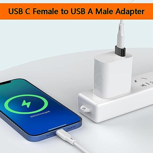 USB to USB C Adapter USB C Female to USB Male Adapter USB A to USB C Adaptor Type C to USB Converter for Apple iWatch 8 7,iPhone 11 12 13 14 Max Pro,iPad Air 4 5 Mini 6,Samsung Galaxy S23 S22 (4 Pack)