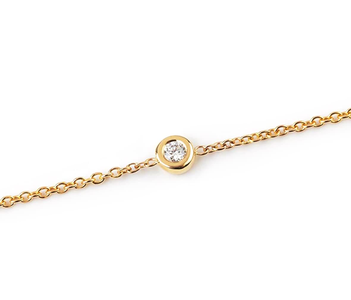 Elegant jewel box DUTY-FREE Women Diamond anklet in solid Gold 9k, 14k, & 18k, Dainty solitaire Anklet for women, solitaire Body chain, unique diamond Bridesmaid gift