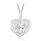 Tuscany Silver Women's Sterling Silver Heart Kissing Angels Pendant on Adjustable Curb Chain Necklace of 41cm/16"-46cm/18"