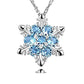 Snowflake Pendant Necklace Plated Silver Crystal Rhinestones Pendant Necklace for Women Girl