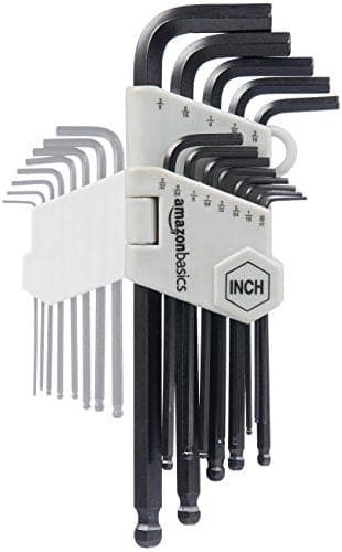 Amazon Basics Hex Key Allen Wrench 26 Set with Ball End