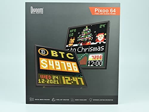 Divoom Pixoo-64 WiFi Pixel Art Display Digital Photo Frame with a 64x64 LED Panel, Unique Lighting Decoration w/App Control