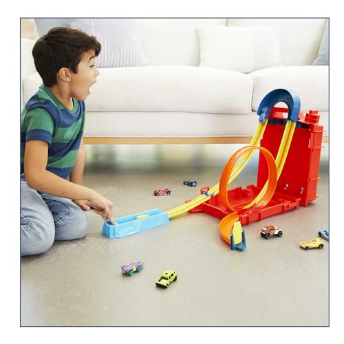 Hot Wheels Track Builder Unlimited Fuel Can Stunt Box, Track Build for Stunting and Storing Toy Cars, Build and Rebuild Track, Easy to Connect Racetrack, Toys for Ages 6 to 12, One Pack, HDX78