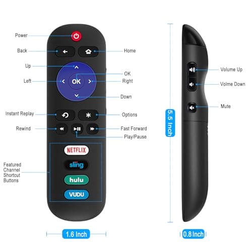 RC280 Replace Remote Applicable for TCL Roku TV 32S4610R 50FS3750 32FS3700 32FS4610R 32S800 32S850 32S3850 48FS3700 55FS3700 65S405 43S405 49S405 40S3800 50S431 55S431 43S435 50S435 43S525