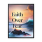 Faith over fear Matte Canvas, Framed (Multi-color) by Meraki  studio