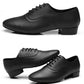 imitation leather  Men Black Glitter Modern Soft Sole Latin Dance Shoes Low Heel Cheap