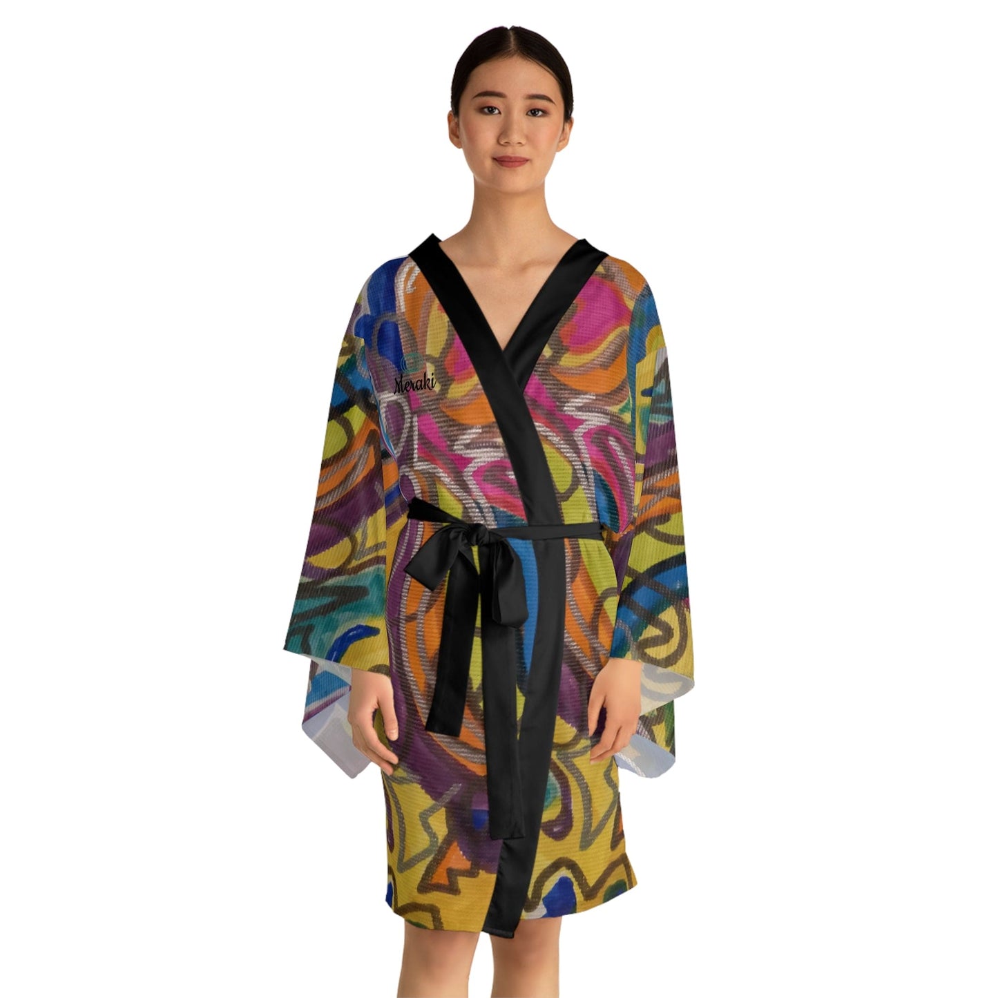 Long Sleeve Kimono Robe (AOP)