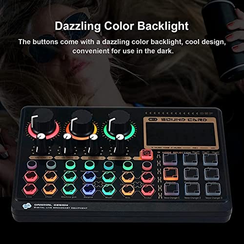 Professional Audio Mixer, X6 Mini External Live Sound Card Mini Sound Mixer Board For Live Streaming Music Recording Karaoke Singing