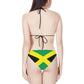 Biyejit Jamaican Flag Womens Two Piece Swimsuits Brazilian Triangle Top Halter String Sexy Bathing Suit Cheeky Bottoms Bikini Set Beach Swimwear