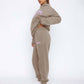 Shirt And Shorts Co Ord Lounge Suit Gym Clothes for Women Set Women Winter Clothes Grey Tracksuit Winter Co Ord Women Womens 2 Piece Outfit Travel Wear Sets for Women Uk Brown Joggers