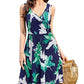 KILIG Womens Summer Dresses Floral Beach Casual Sundress UK Ladies V-Neck Midi Dress（Floral-03，L）